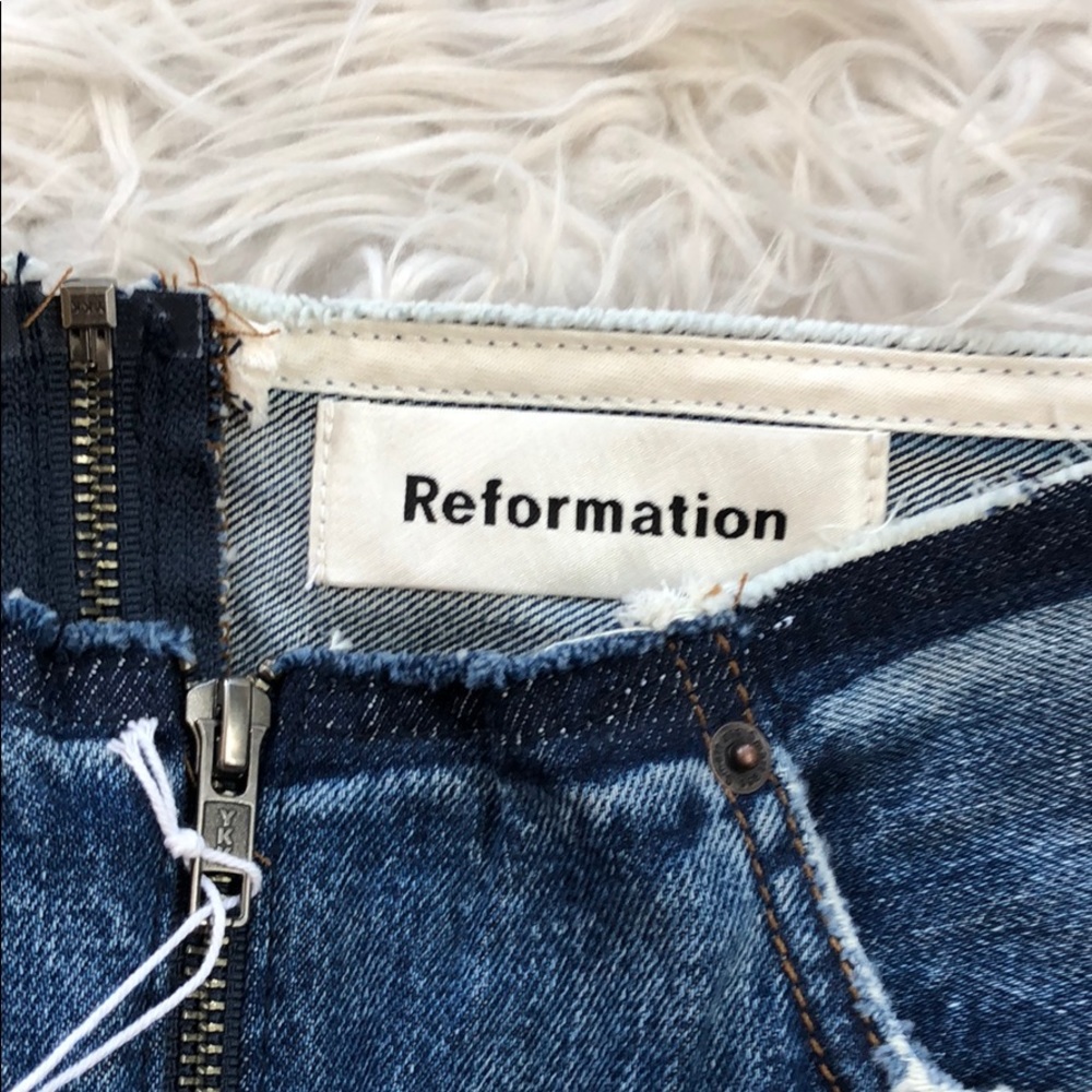 NEW • Reformation • Zip Crop Straight Leg Jeans - Picture 8 of 8